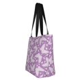 thumbnail image 7 of Horeoi Purple Butterflies Floral Print Shoulder Bag for Women Large Capacity Zipper Tote for Shopping Beach Travel Gym with Inner Pocket, 7 of 7