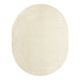 thumbnail image 2 of Unique Loom Solid Shag Collection Area Rug (7' 10" x 10' Oval Pure Ivory), 2 of 6