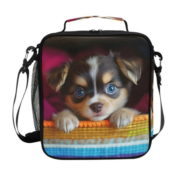 ALAZA Cute Dog Lunch Box Insulated Lunch Bag Reusable Thermal Cooler Tote School Picnic