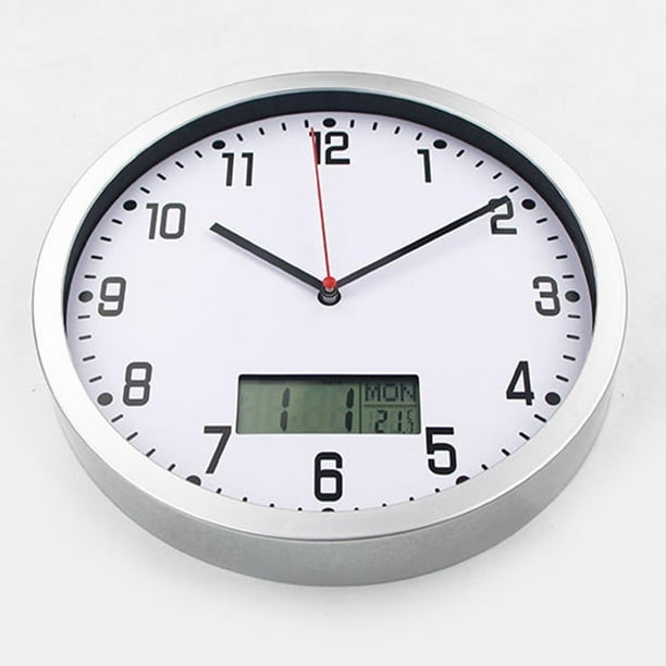 Reloj de pared con temperatura de fecha y semana, relojes modernos