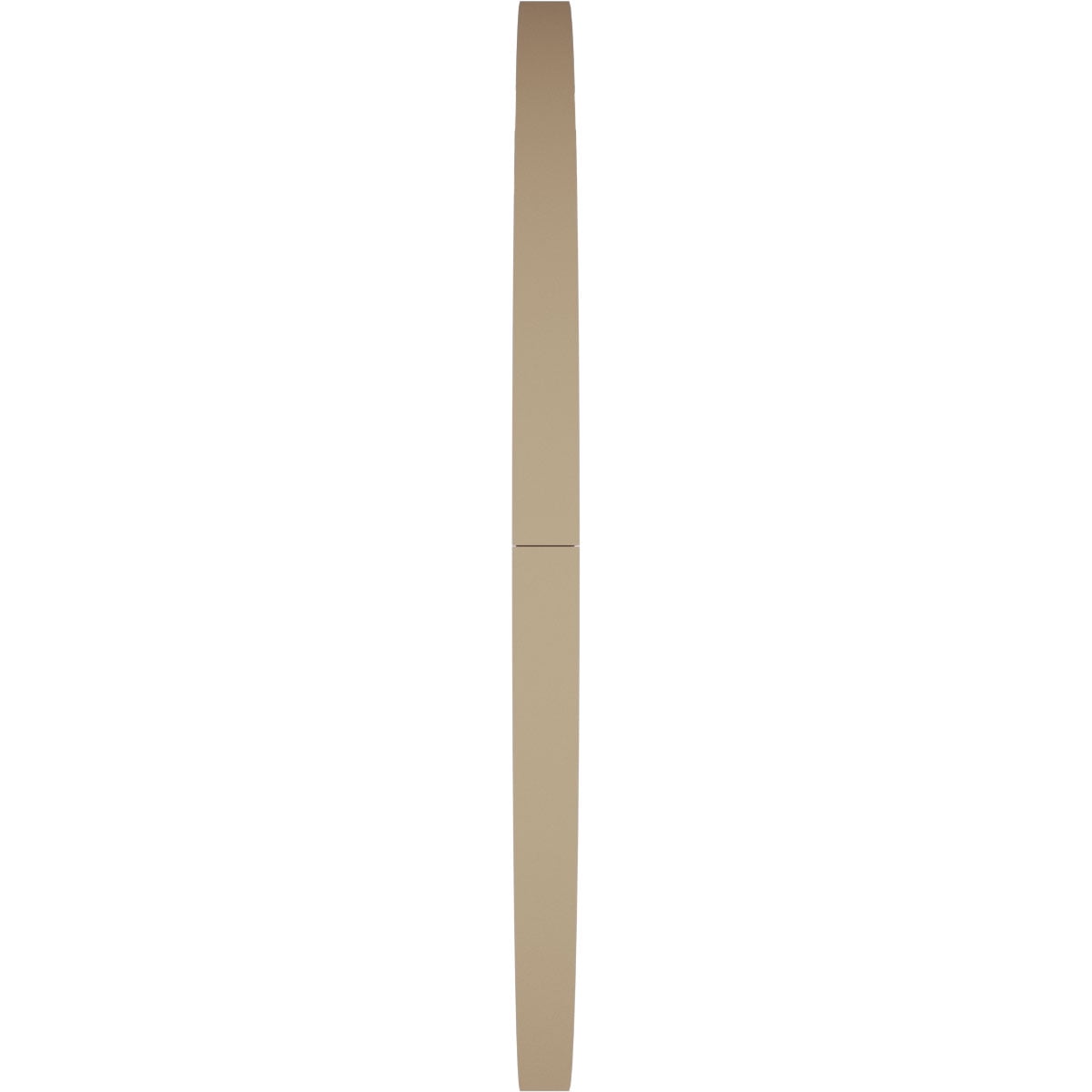 Ekena Millwork 15"W x 15"H Timberthane Rough Cedar Round Faux Wood Non-Functional Gable Vent, Primed Tan