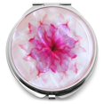 thumbnail image 1 of MADDesign Espejo de viaje compacto de maquillaje de nácar (pétalos de flores rosas), 1 of 5