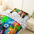 thumbnail image 3 of Erosebridal Ice Cream Teens Gamepad Twin Comforter Sets,Colorful Splash Ink Bedding Set For Kids Boys,Reversible 2pcs, 3 of 7