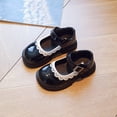 thumbnail image 4 of HAOTAGS Girls Princess Flats – Lace-Trimmed Soft Sole Casual Dress Shoes for Kids Black Size 12.5 Little Kids, 4 of 7