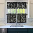thumbnail image 4 of Kitchen Food Cooking Chef 3-Piece Kitchen Curtains Set Kitchen Curtains Sets with Valance for Windows Rod Pocket Machine Washable Kitchen Decor Decorations (54"x18"+2x27.5"x24"), 4 of 6