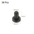thumbnail image 2 of Uxcell High Temp Silicone Plug Mount Dia 3.5mm/0.14 inch t Shaped Rubber Stopper Hole Plugs for Powder Coating Plating Waterproof Plugs Sealing Plugs Black Pack of 36, 2 of 7