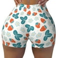thumbnail image 2 of Picia Floral Strawberr Printed Workout Shorts for Women Seamless Scrunch Butt Lifting High Waisted Yoga Gym Booty Running Moisture-wicking Short Pants-, 2 of 9