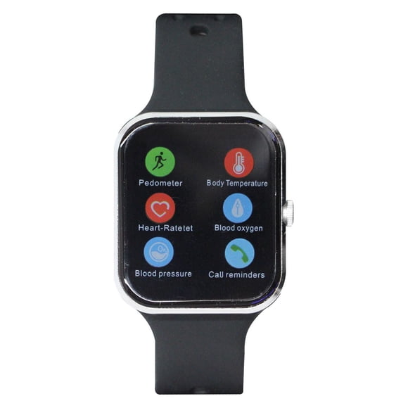 Refurbished iTIME ITE1013SVBK ELITE Health and Fitness Body Temperature Smartwatch with Heart Rate Monitor