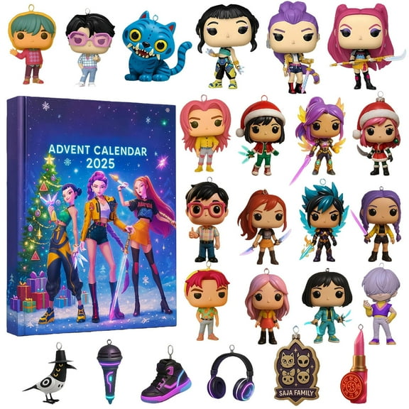 Cute Christmas Advent Calendar 2025 Keychain Countdown Calendar with 24 Keychain Toy Gift Christmas Decoration Advent Calendar for Adults Teen Kids Christmas Gift