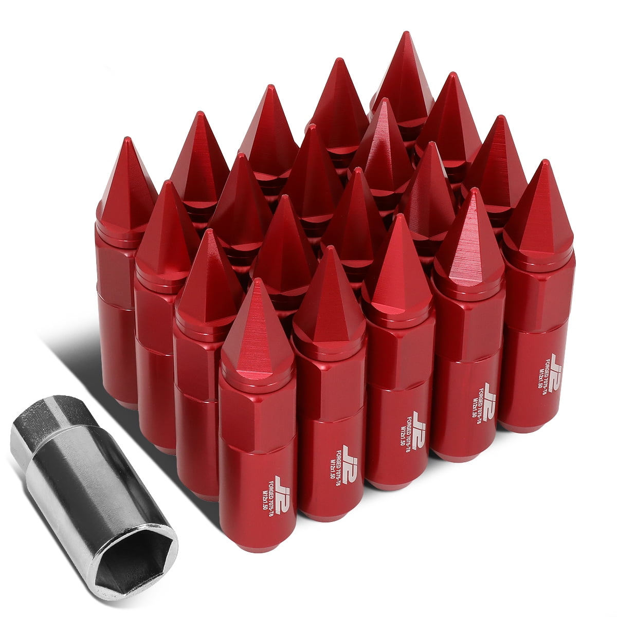 J2 Engineering LN T7 028 15 RD 7075 Aluminio Rojo M12X1.5 20pcs L