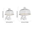 thumbnail image 2 of Rabbit Tray Snack Trays Cake Holder Bread Tray Bunny Cake Plate Food Server Tray White Snack Plate, 2 of 6