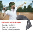 thumbnail image 4 of Bandeau de Sport Mode Réglable Bandes Anti-Transpiration Sèches Multicolores Accessoires de Coiffure pour Tennis Basketball Gris, 4 of 6