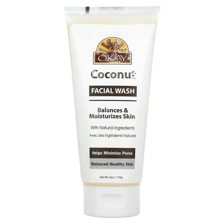 Okay Pure Naturals Coconut Facial Wash, 6 oz (170 g)