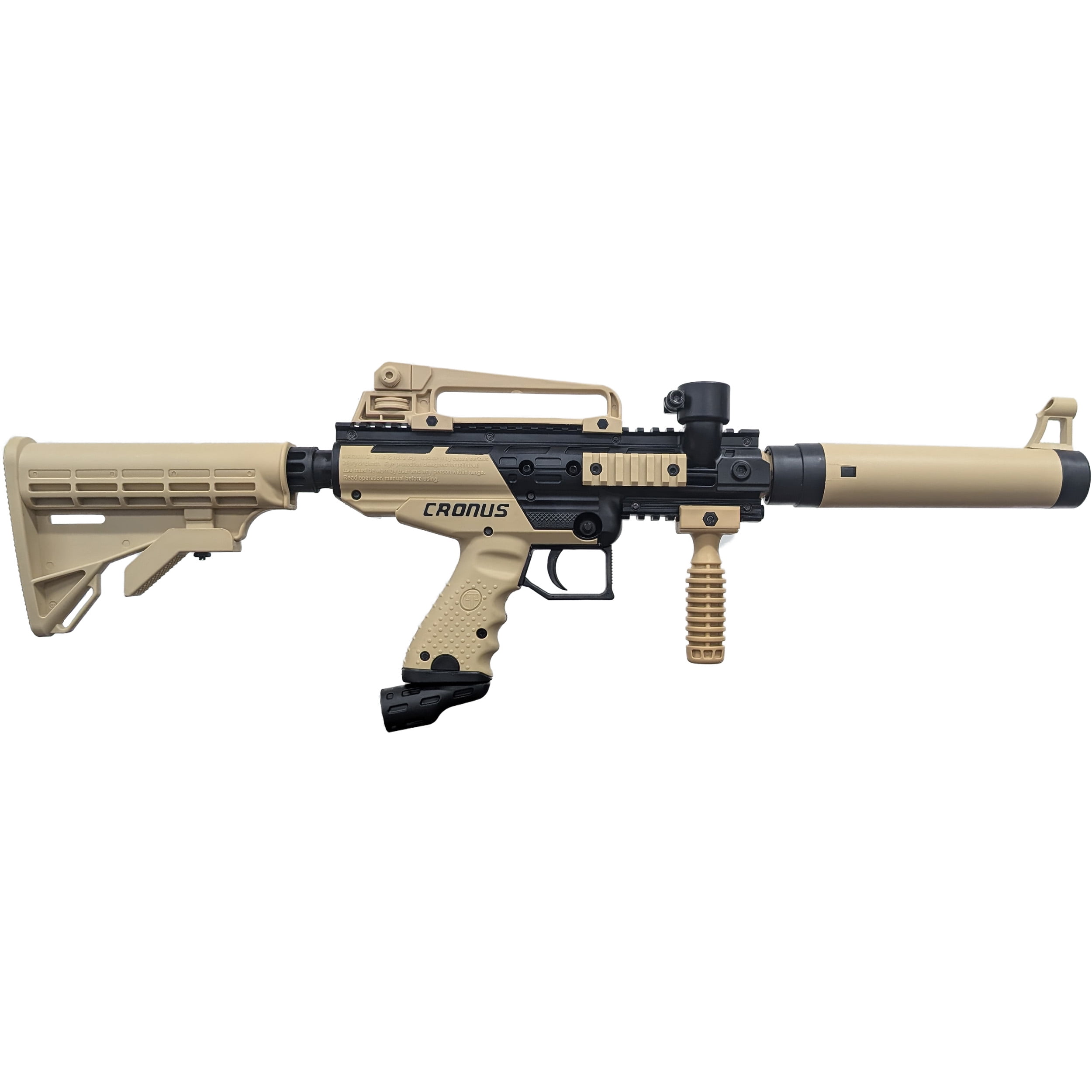 Tippmann Cronus Black and Tan Semi-Automatic Paintball Marker with Accessories