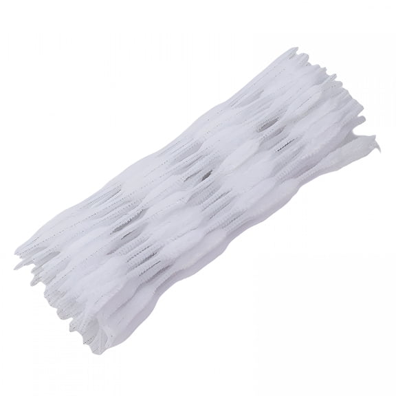 CCOCC 2026 New 120Pcs White Pipe Cleaners Bump Pipe Cleaners Chenille Stems Craft Supplies 13Mm X 12 Inch White Pipe Cleaners for Crafts for Home,School,Diy Projects,Art and Craft Activities