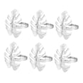 thumbnail image 3 of unbranded 6Ud Para Servilletas Estilo Hoja Tropical En Plata Para Cenas Y Festivos, 3 of 7
