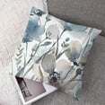 thumbnail image 7 of BANET Brown Cream Grey Teal Floral Pillow Covers Flower Couch Pillow Cases Rustic Abstract Modern Throw Pillows Set of 2 Farmhouse Home Decor for Room Bedroom Bed Cushion Outdoor 24x24in, 7 of 7