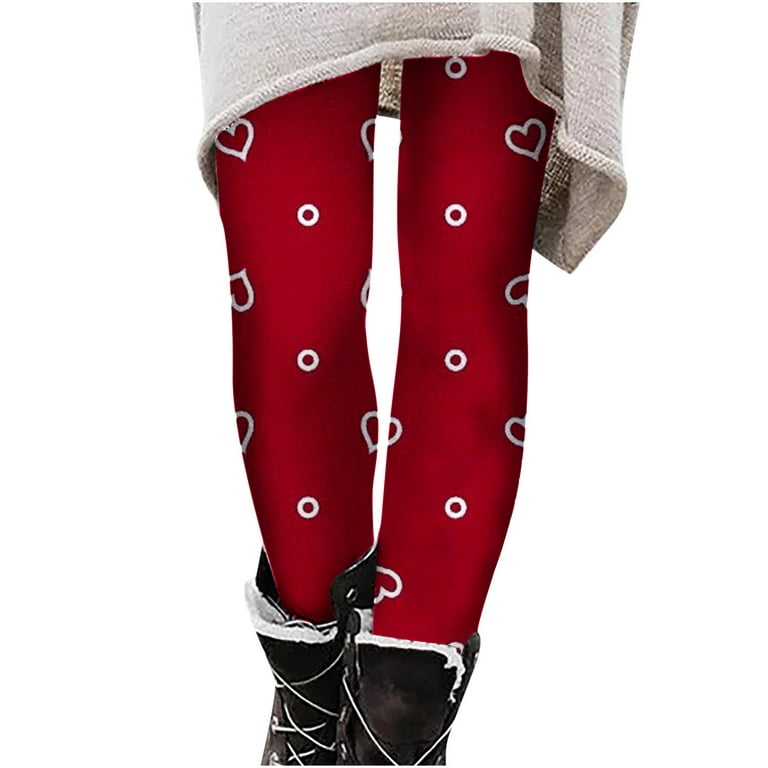 YWDJ Tights for Women High Waist Butt Lifting Casual Yogalicious Print  Patterned Utility Dressy Everyday Soft Printed Back Fleece Lined For  Stretchy Warm Thermal Pants Elastic Pants Sweatpants Red M 