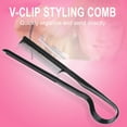thumbnail image 6 of Teissuly Flat Comb Straightening Comb Salon Hair Brush Combs Hairdressing Styling Hair Straightener V-Shaped Straight Comb Straightener, 6 of 9