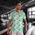 thumbnail image 3 of Wukai Horse And Flower Print Men's Short-Sleeved Mesh T-Shirt,Quick-Dry Short Sleeve Workout T-Shirt-Medium, 3 of 8