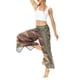 thumbnail image 2 of VISgogo Pantalones de pierna ancha de verano para mujer, pantalones sueltos sueltos de tiro medio con estampado bohemio con divisiones para yoga, playa, vacaciones VISgogo  moda, 2 of 8