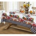 thumbnail image 2 of Newbridge Thanksgiving Autumn Farm Truck Gingham Bordered 60 x 120 inch Rectangle Fabric Tablecloth, 2 of 9