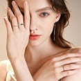 thumbnail image 3 of Purity Rings for Women, 3Pcs Thin Stackable Rings, Silver Cross Ring for Women, Dainty 14K Plated Gold Ring for Women Size 5-11, 3 of 5
