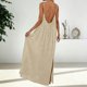 thumbnail image 4 of Vestido de Verano Casual de Mujer sin Mangas sin Espalda Sling Camiseta con Cuello Redondo, Vestido sin Mangas para las Mujeres Mini Sólido, 4 of 7