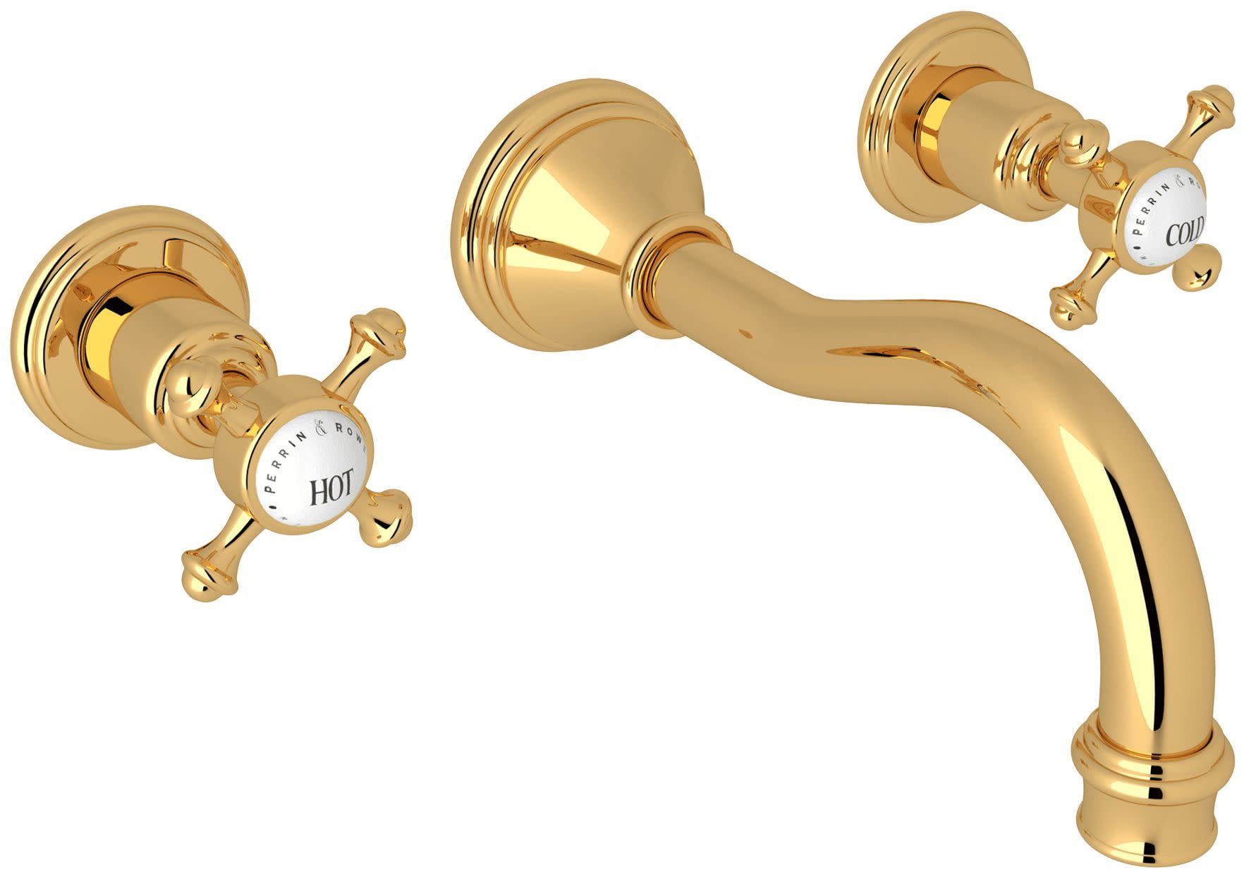 Georgian Era Polished Nickel Brass Wall Mounted Faucet