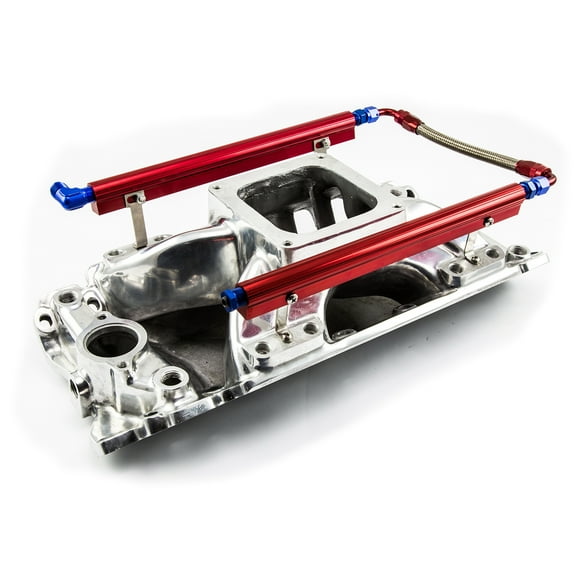 Speedmaster PCE148.1064 Compatible with Chevy BBC 454 Rect Port Dominator w/Fuel Rail High Rise Intake Manifold Polished