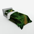 thumbnail image 3 of Ambesonne Tropical Bedding Set 4 Pcs, Jungle Forest Trees, Queen, Green Brown, 3 of 3