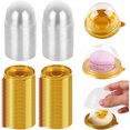 thumbnail image 1 of Cajas Redondas de Plástico Transparente para Cupcakes - 50 pieces Domos para Reposteria Cajitas para Dulces, Mini Domos para Charcuteria, para Boda, Fiestas, Regalos, 1 of 4