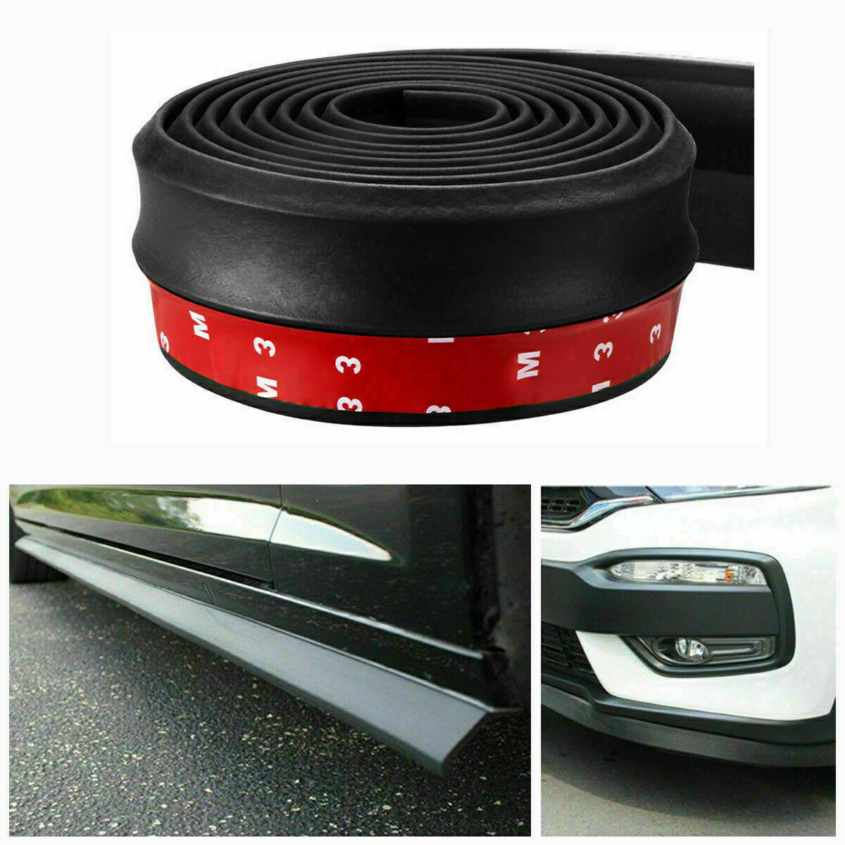Car Front Bumper Protector Lip Splitter Body Side Spoiler Rubber