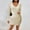 Beige, variant on Women A-Line Dress Long Sleeve Slim Fit Package Elegant Knit Sweater Fall Clothes Dresses Vestido De Mujer
