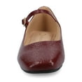 thumbnail image 6 of Journee Womens Carrie Wide Width Buckle Square Toe Mary Jane Dress Flats, Widths Available, 6 of 9