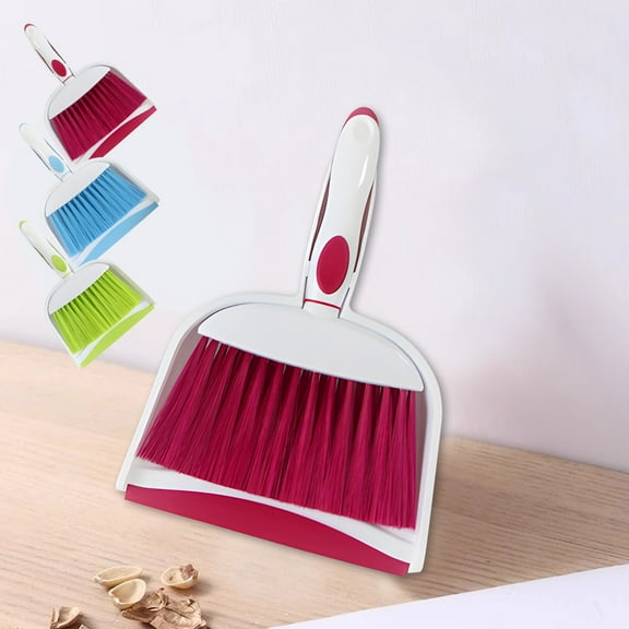 Handheld Dustpan and Brush Set with Comfortable Grip for Quick Cleaning Non-Stick Bristles and Easy Empty Design Perfect for Sofa Tabletop and Bedroom Use AKLJWH