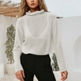 thumbnail image 2 of EDFBUYKRS Female Sweaters Women Soft Knit Poncho Sweater Pullover Cardigan Lightweight Wrap Topper for All Season Fall Sweater M, 2 of 4
