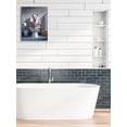thumbnail image 5 of AEFER Funny Westie Dog Bathroom Wall Decor Cute West Highland White Terrier Pictures Wall Art Dog on Toilet Canvas Painting Artwork Home Decoration for Living Room Frame: 20x16inch(50x40cm), 5 of 6