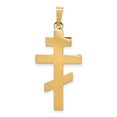 thumbnail image 4 of 14k Yellow Gold Solid Eastern Orthodox Cross Charm Pendant, 4 of 7