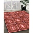 thumbnail image 2 of Ahgly Company Indoor Square Patterned Shocking Orange Area Rugs, 8' Square, 2 of 6
