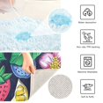 thumbnail image 4 of Toilet Rug Rectangle Bathroom Rugs Non-Slip Soft Plush Machine Washable Contour Bath Mat Apple Blueberry Strawberry Rose 24x16, 4 of 9