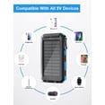 thumbnail image 4 of GHSDFBB Solar Charger 20000mAh, Portable Solar Power Bank Waterproof Solar Phone Chargers Compatible with All Smartphone External Battery Pack with 2 USB Ports/LED Flashlights for Outdoor Ca, 4 of 7