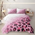 thumbnail image 2 of Erosebridal Ombre Glitter Leopard Twin Quilt Set,Gradient Cheetah Spot Twin Coverlet Set For Girls,2-Piece, 2 of 7