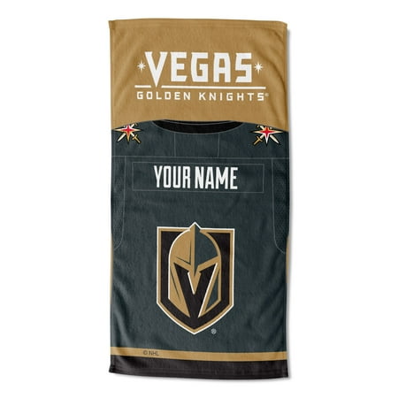 Vegas Golden Knights NHL Jersey Personalized Beach Towel 30 x 60