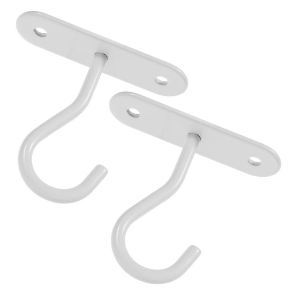 SWETRACE 2Sets White Metal Flower Hook 7.00X7.00X2.00Cm For Hanging Plants Outdoor Garden Load Bearing
