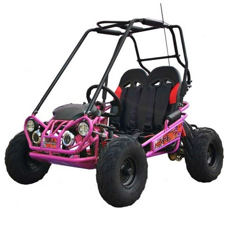 Off Road Go Kart Suspension - Pink TrailMaster Mini XRX/R+ (Plus) Upgraded Go Kart with Bigger Tires, Frame, Wider Seat