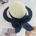 thumbnail image 6 of tarylea Wide Brimmed Hats for Women Sun Weaving Straw Hat with Bow Tie Casual Summer Beach Vacation Holiday Hat, 6 of 6