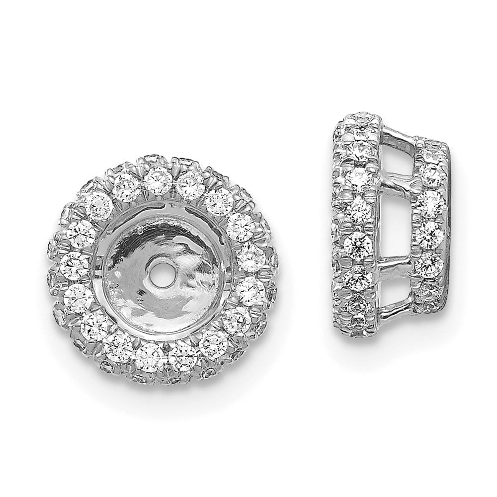 Real 14kt White Gold 5/8ct Diamond Earring Jackets; for Adults and Teens; for Women and Men, Women's, Size: One Size