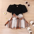 thumbnail image 6 of KAUOD Toddler Girls Short Sleeve Ribbed T Shirt Tops Plaid Skirt Outfits Easter Outfit 4t, 6 of 7