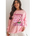 thumbnail image 4 of Casual Holiday Sweater - Pink Christmas Graphic Crew Neck Pullover - [ZhiHiMeRi] | (US 16-18)XL, 4 of 8